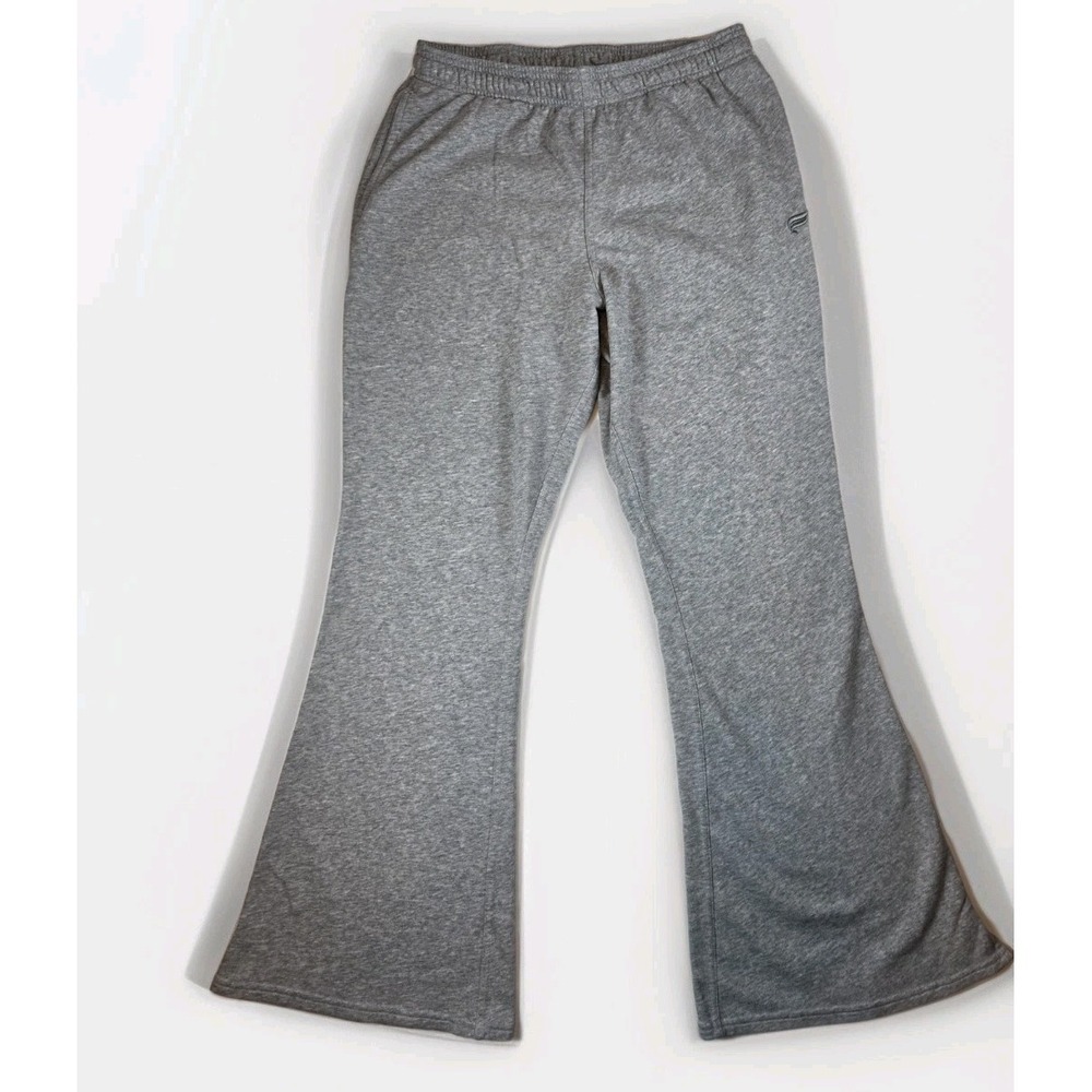 Fabletics Size Medium Women's Year Round Terry Flare Pant, Gray Sweatpants
